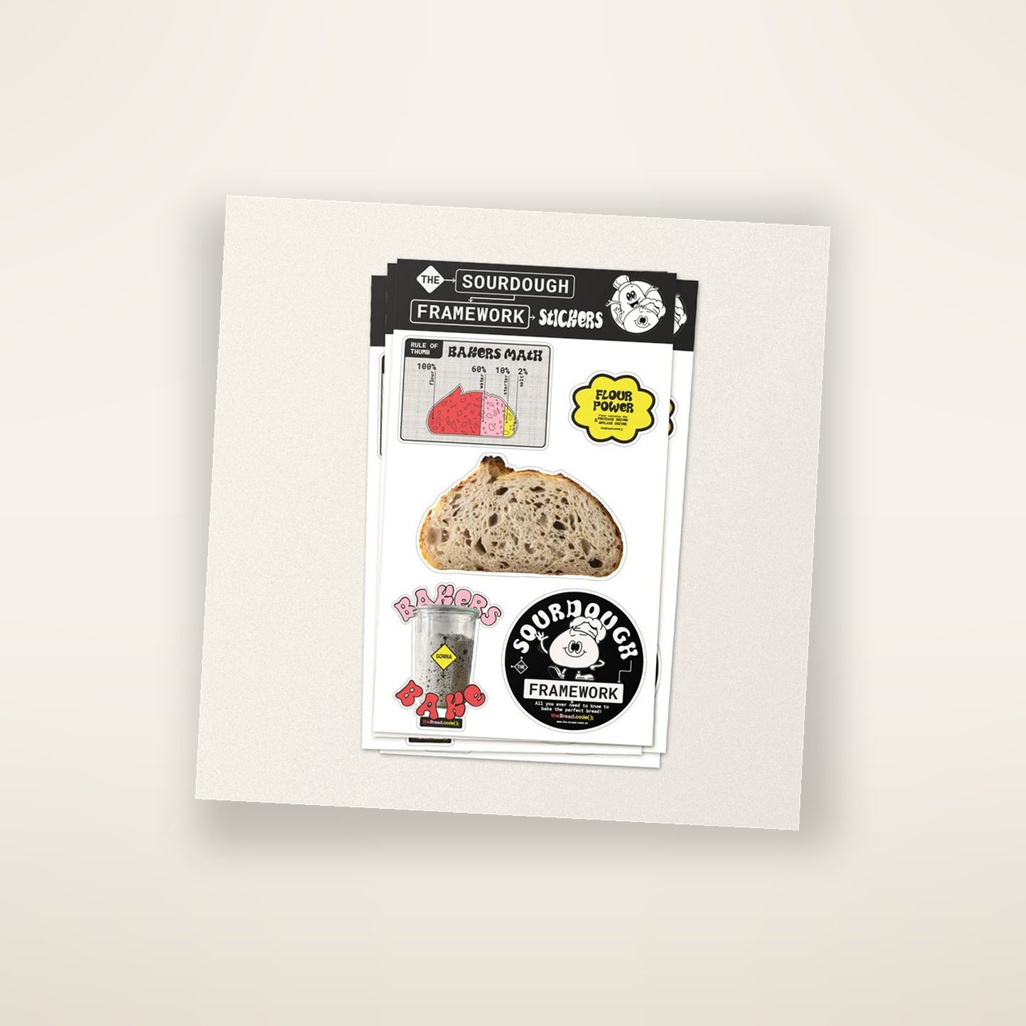 Wild & Yeasty sourdough sticker collection