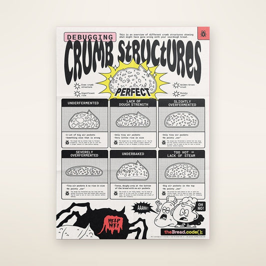 Crumb Structure infographic — folded poster